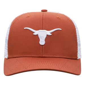 Gorra Trucker Snapback de Alta Calidad con Gráficos Bordados Personalizados de los Longhorns de la Universidad de Texas - Naranja/Blanco de Texas - Product Image 1