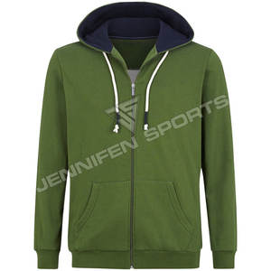 Sweat-shirt d'hiver français de haute qualité 100 % coton avec fermeture éclair, respirant, séchage rapide, coupe ample, logo personnalisé, en tissu éponge vierge - Product Image 1