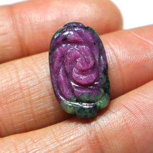 Cabujón de Zoisita Rubí Natural Tallado, Gema de Rubí Tallada a Mano, Piedra Suelta Lisa, Proveedor Mayorista para Joyería - Product Image 2