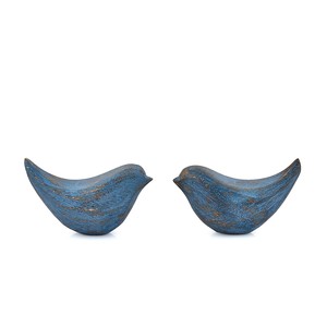 Sculpture d'oiseau rustique en bois de pin artisanal - Finition vieillie couleur miel - Décoration écologique style ferme - 20x12x8 cm - Product Image 6