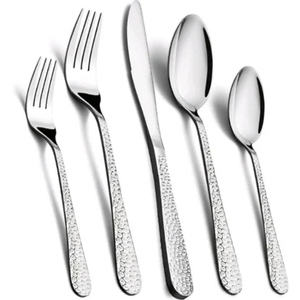 Ensemble de couverts de haute qualité, fabriqués à la main en acier inoxydable, triple rivetage, manche en bois, style élégant et classique, vaisselle de table - Product Image 3