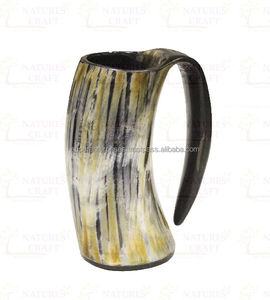 Antique Colored Horn <b>Mug</b> for Beer Drinking Indoor Decor Unique Material Design Drinking <b>Mug</b> - Product Image 1