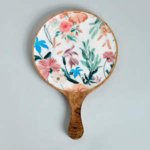 Hermosa bandeja de servicio de impresión de diseñador de impresión de madera al por mayor bandejas de té de madera de mango rectangulares a granel a precio competitivo por FWE - Product Image 3