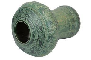 Traditional Design Drum Shape <b>Ceramic</b> Floor <b>Vase</b> Art Deco Design Imitative-antique Brown Chrysanthemum Patterns Home Decor - Product Image 6