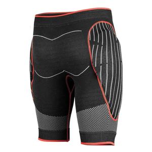 Shorts de protection pour motards, respirants, séchage rapide, équipement de moto, noir avec bordures rouges, design color block, EXPERT MAKER - Product Image 3