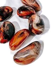 Tumbles d'onyx rouge, tumble de pierre de marbre d'onyx, tumble de pierre de palmier d'onyx rouge - Product Image 3