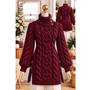 Pulls 100% acrylique ou coton, calibre 12, pour femmes, très tendance, style décontracté, pour la saison hivernale, fournisseur du Bangladesh. - Product Image 3