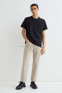 T-shirt de luxe de marque pour homme, coupe ample, 100 % coton, grande taille, noir, vente en gros - Product Image 2