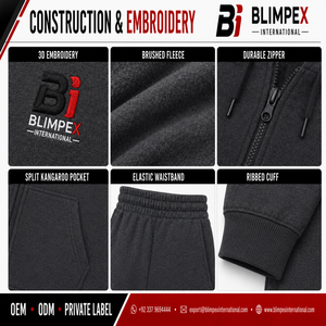Conjunto Deportivo de Invierno para Hombre, Talla Grande, Transpirable, de Alta Calidad, con Capucha y Forro Polar, Logotipo Personalizado, Diseño Sólido, Venta al Por Mayor de Fábrica - Product Image 5