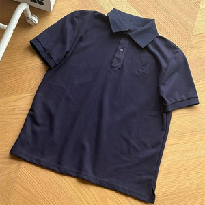 <span class=keywords><strong>Polo</strong></span> da Uomo Blu con Motivo Geometrico, Manica Corta, Cotone Oxford, Vestibilità Regolare, Traspirante, Design con Logo Frontale - Product Image 6