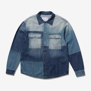 Camisa de Mezclilla Japonesa Cruda de Alta Calidad, 100% Algodón Peinado, Sin Lavado, Sin Estiramiento, Color Índigo - Product Image 4