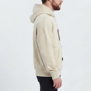 Sweat-shirt à capuche beige pour homme, personnalisé avec logo, imprimé palmier, coupe classique, en coton French Terry, décontracté, pour l'automne – Meilleures ventes - Product Image 3