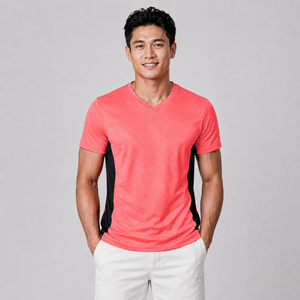 T-shirts sans manches à col en V pour hommes, style streetwear, 100% coton, légers, vêtements pour hommes - Product Image 1