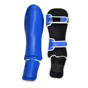 Espinilleras de Boxeo Unisex de PU Azules, Duraderas, Ecológicas, de Cintura Alta, 1.2M de Longitud, Equipo de Protección para Entrenamiento de Artes Marciales - Product Image 1