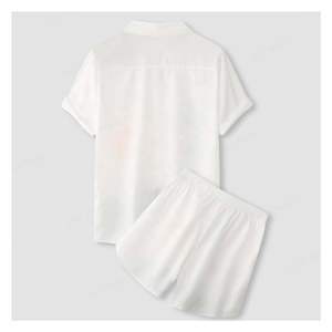 Beach Wear Big Size <b>Mens</b> Hawaiian Matching 2 Piece Polyester <b>Shirt</b> and Short Set in summer season <b>t</b> <b>shirt</b> set - Product Image 2