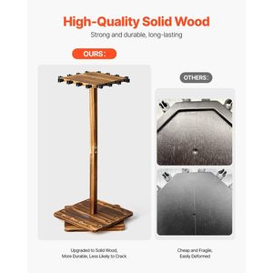 Supports de cannes à pêche à 16 pôles, support en bois rotatif à 360 degrés pour l'organisation et le rangement dans le garage, système de rangement pour cannes à pêche - Product Image 3