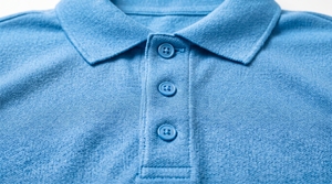 Chemise polo bleue pour homme, manches courtes, coupe classique, tricotée, couleur unie, vêtements décontractés - Product Image 3