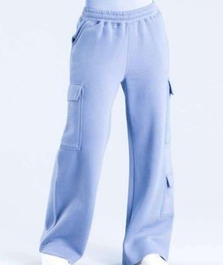 Pantalon cargo taille haute en toile 100% coton pour femme, style décontracté automne - Product Image 1