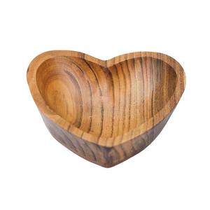 Handmade Wooden <b>Heart</b>-<b>Shaped</b> Candle <b>Bowl</b> Customized Size with Unique Finish & Polish Technique for Home Decor - Product Image 4