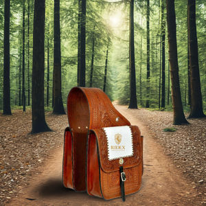 Bolsos de sillín de caballo occidental de cuero de estilo moderno con diseño clásico simple perfecto para montar todos los días y viajes de sendero para la venta - Product Image 1