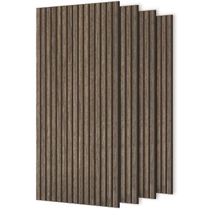 Pannelli Acustici in Legno di Noce 47 x 24 Pollici, Set da 4, Fonoassorbenti a Doghe per Decorazione Pareti Domestiche - Product Image 1