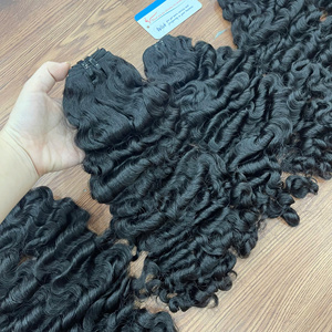 Listo para enviar Paquetes de cabello crudo vietnamita Steam Big Fuzz Curly Weave Extremos dobles dibujados Remy Grade Precio al por mayor - Product Image 5