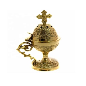 Quemador de Incienso Moderno de Latón de Alta Calidad, Hecho a Mano, Forma Circular Dorada para Loban, Bakhoor, Decoración del Hogar - Product Image 5