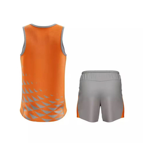 Red Black White Gradient Color Sublimated Polyester Breathable Moisture Wicking Sleeveless Elastic Waist Unisex Adult <b>Athletic</b> - Product Image 3
