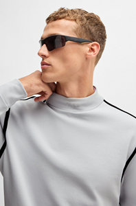 Sweat-shirt à col roulé gris clair pour homme, coupe classique, couleur unie, pour entraînement sportif, col rond, sweat à capuche - Product Image 5