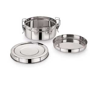 SUS304 Rectangle Stainless Steel Children's Dishwasher Safe 3-<b>Compartment</b> Eco-Friendly Folding Wire Handle Airtight Bento <b>Box</b> - Product Image 1