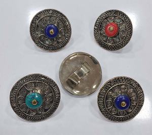 Anneaux en laiton avec perles de pierre GC-RG-348, taille réglable, pour filles, idéal pour offrir en Saint-Valentin, exportation mondiale depuis l'Inde. - Product Image 1