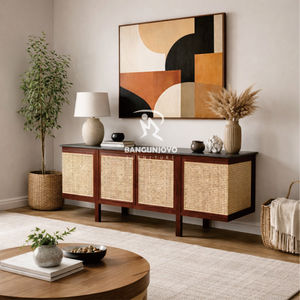 Armoire de salon multifonctionnelle moderne en bois massif antique, faite à la main, durable, pour embellir votre salon - Product Image 2