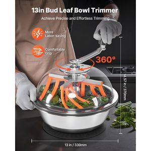 Trimmer Manuale per Foglie e Germogli da 13 Pollici, Lame Affilate in Acciaio Inox, per Taglio a Secco e Umido, Forbici da Potatura Visive per Idroponica - Product Image 2