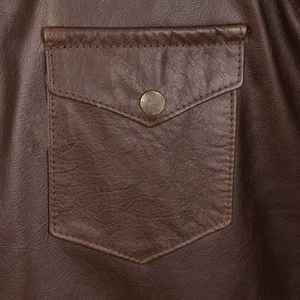 Chemises en cuir véritable pour hommes de haute qualité 2026, nouvelle collection automne, style décontracté fin, grande taille - Product Image 3