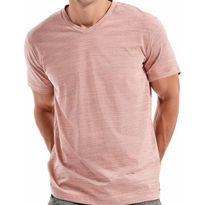 เสื้อยืดคอวีสำหรับผู้ชาย เสื้อยืดแขนสั้นแบบสวมใส่สบายมีสไตล์สำหรับสวมใส่ในชีวิตประจำวัน - Product Image 1