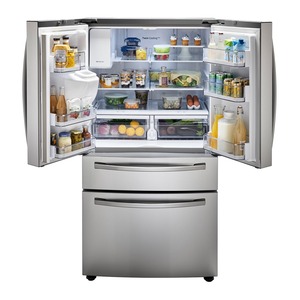 Réfrigérateur intelligent de cuisine 28 pieds cubes, porte française, écran tactile, éclairage LED, commande en gros, exportation - Product Image 2