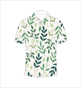 เสื้อโปโลลายใบไม้แบบกำหนดเอง พิมพ์ลายแบบซับลิเมชั่น แขนสั้น สำหรับกอล์ฟ ระบายอากาศได้ดี เหมาะสำหรับชุดทีม ชุดลำลอง ชุดกีฬา - Product Image 4