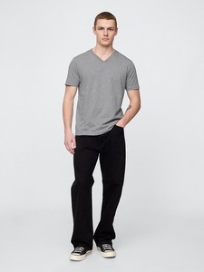 T-shirt gris à col rond et manches courtes pour homme, coupe ample, décontracté, en jersey polyester/coton, couleur unie, non tissé, écologique et respirant - Product Image 2