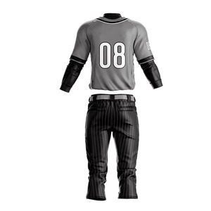Nouvel ensemble uniforme de baseball cousu de haute qualité, style personnalisé, tenue de sport, ensemble maillot et pantalon rayé pour hommes - Product Image 5