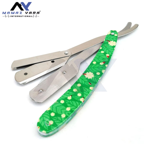 Navaja de Afeitar Recta de Acero Inoxidable con Recubrimiento de Papel, Cierre Giratorio, Herramienta para Dar Forma a la Barba, Logotipo Personalizado OEM ODM - Product Image 4