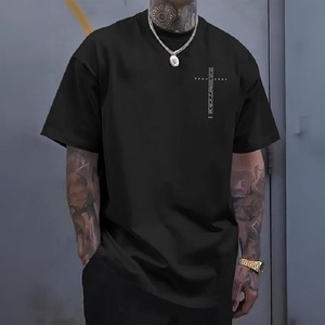 T-shirt noir respirant à manches courtes pour homme avec impression de versets bibliques et proverbes, col rond, en jersey de coton décontracté, logo frontal - Product Image 4