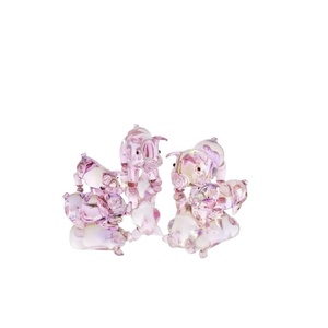 รูปปั้นแก้วรูปสัตว์หมู Murano สำหรับงานโคมไฟ - Product Image 1