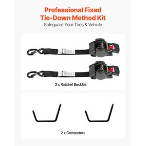 Kit di Fissaggio per Rimorchio con Cinghia e Gancio a S E-Track, Capacità di Carico 1649 Libbre, Materiale PE, Kit di Fissaggio per Auto - Product Image 2