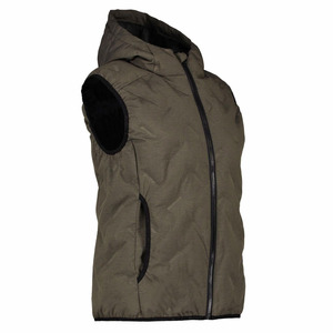 Chaleco Acolchado Unisex con Capucha, Personalizable con Logotipo, Sin Mangas, para Invierno, Casual, Negro, para Mujer, 2026 - Product Image 1