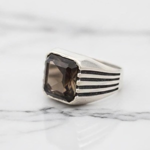 Smokey Quartz <b>Ring</b> 925 Sterling Silver Mens Handmade Gemstone Jewelry <b>Statement</b> <b>Ring</b> Elegant Gift For Him - Product Image 5