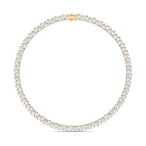Collier tennis de luxe quotidien en diamant de laboratoire, collier en diamant taille poire, chaîne tennis en diamant en or jaune - Product Image 4