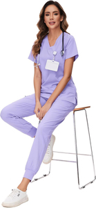 Long Lasting Durability Flexible Mobility Hospital Scrub <b>Sets</b> Light Stretch Women Scrub <b>Sets</b> Designed for Soft Breathable Wear - Product Image 6