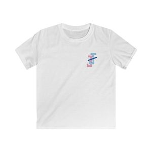 <b>White</b> Youth Short Sleeve Crew Neck <b>T</b> <b>Shirt</b> with Jack and Jill of America Embroidered Logo Casual Cotton Tee Youth Everyday - Product Image 1