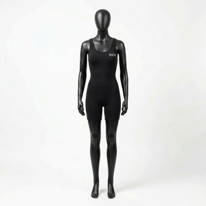 Combinaison de sport une pièce sans couture pour femme, sans manches, extensible, pour la gym et les activités sportives - Product Image 1