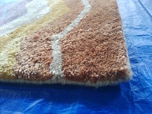 Nouveaux tapis en viscose et bambou tuftés à la main avec support en toile de coton, design persan, antidérapants, à poils coupés - Product Image 3